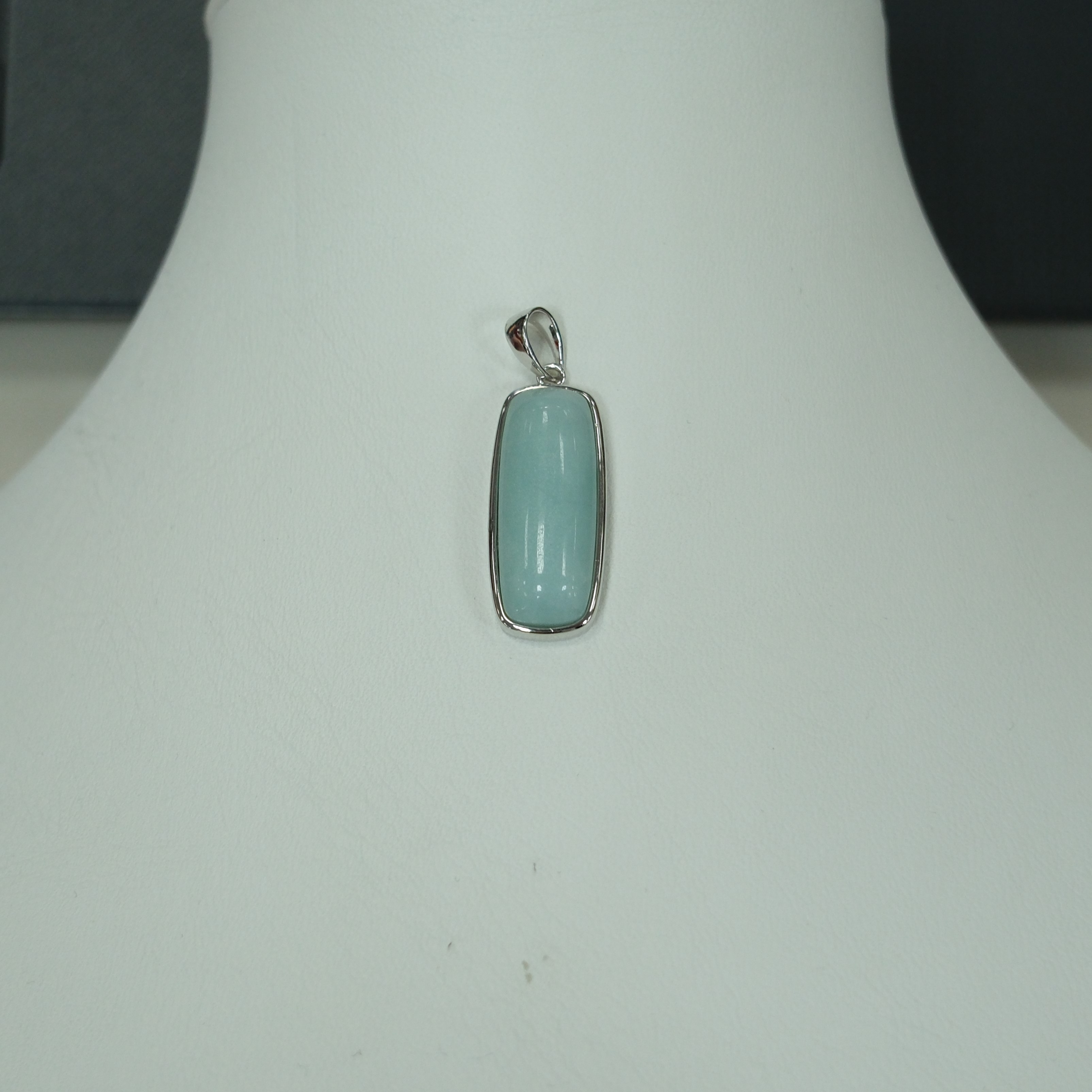 Серебряная подвеска с амазонитом